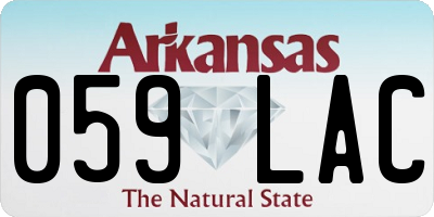 AR license plate 059LAC