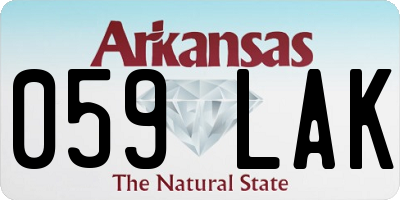AR license plate 059LAK