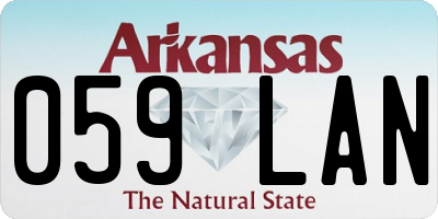 AR license plate 059LAN