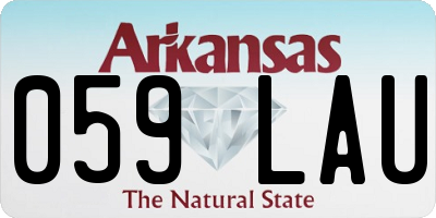 AR license plate 059LAU