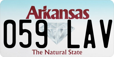 AR license plate 059LAV