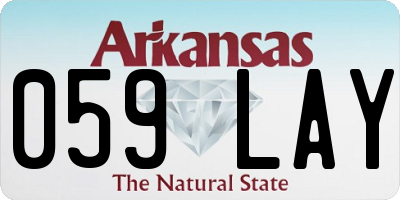 AR license plate 059LAY
