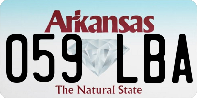 AR license plate 059LBA