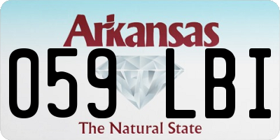 AR license plate 059LBI