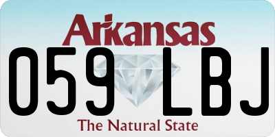 AR license plate 059LBJ