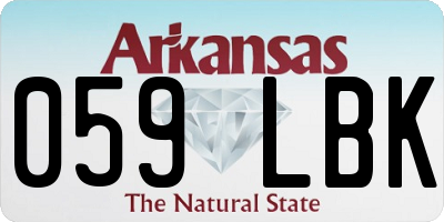 AR license plate 059LBK
