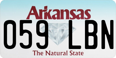 AR license plate 059LBN