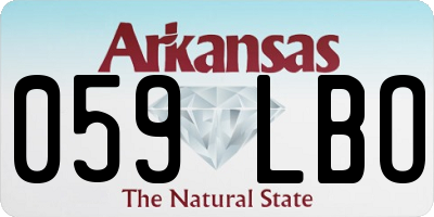 AR license plate 059LBO