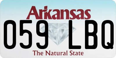 AR license plate 059LBQ