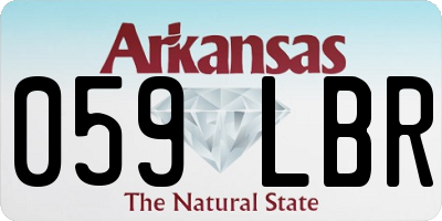 AR license plate 059LBR