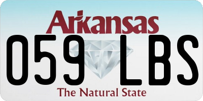AR license plate 059LBS