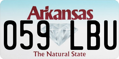 AR license plate 059LBU