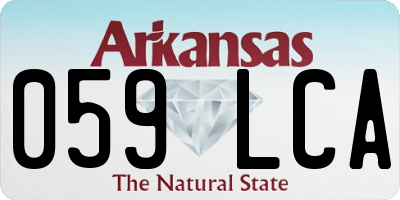 AR license plate 059LCA