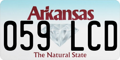 AR license plate 059LCD