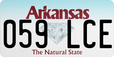AR license plate 059LCE