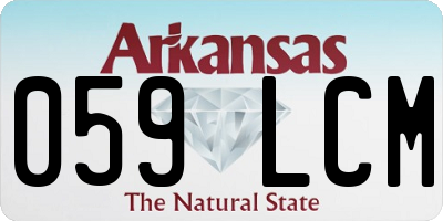 AR license plate 059LCM