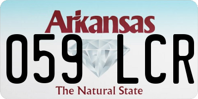 AR license plate 059LCR