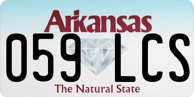 AR license plate 059LCS