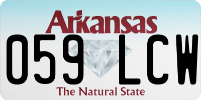 AR license plate 059LCW