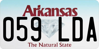AR license plate 059LDA