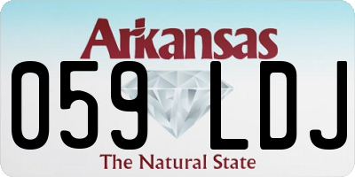 AR license plate 059LDJ