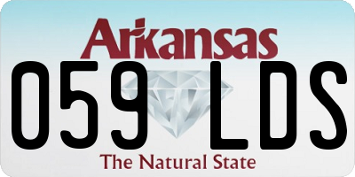 AR license plate 059LDS