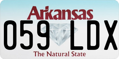 AR license plate 059LDX
