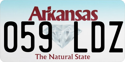 AR license plate 059LDZ