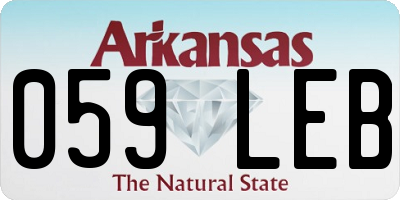AR license plate 059LEB