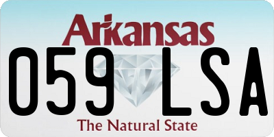 AR license plate 059LSA