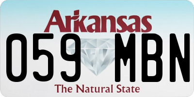 AR license plate 059MBN