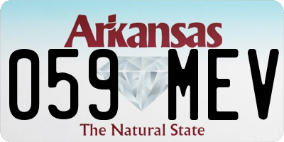 AR license plate 059MEV