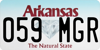 AR license plate 059MGR
