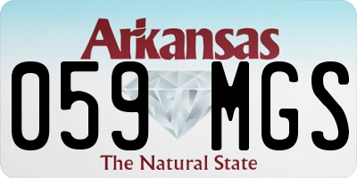 AR license plate 059MGS