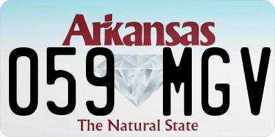 AR license plate 059MGV