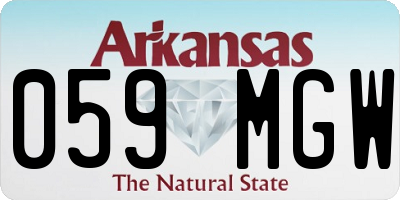 AR license plate 059MGW