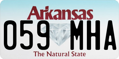 AR license plate 059MHA