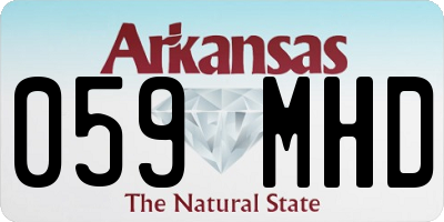 AR license plate 059MHD