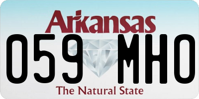 AR license plate 059MHO