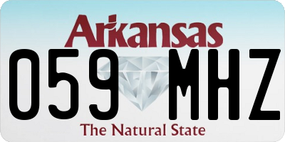 AR license plate 059MHZ