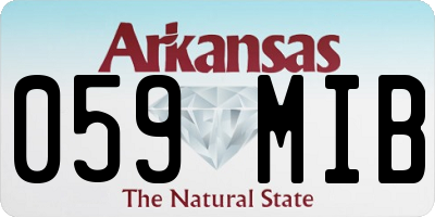 AR license plate 059MIB