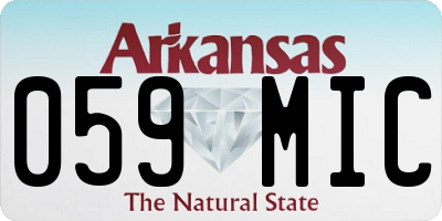 AR license plate 059MIC