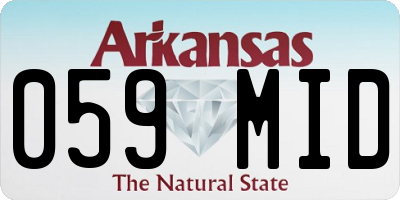 AR license plate 059MID