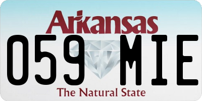 AR license plate 059MIE