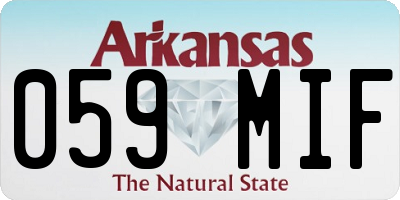 AR license plate 059MIF