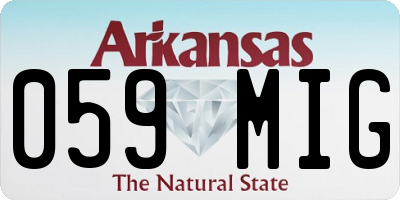 AR license plate 059MIG