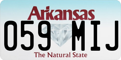 AR license plate 059MIJ