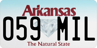 AR license plate 059MIL