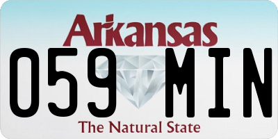 AR license plate 059MIN