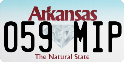 AR license plate 059MIP